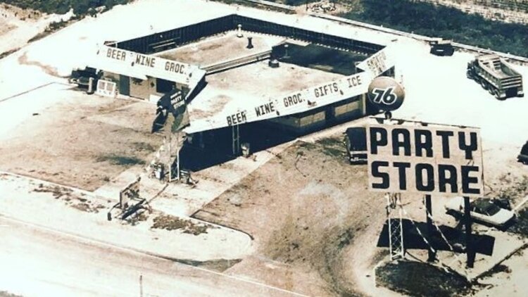 In 1976, a farmer named Fred Dore bought this abandoned service station. Today, it's at the center of a corporation that includes service stations, miniature golf, a bar, and jerky. (Photo courtesy of The Dore Corp.)