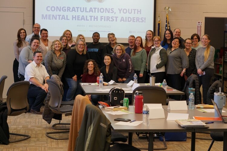 In March, about 40 people attended a Mental Health First Aid training, learning how to listen to teens as they discuss difficulties. (Photo courtesy of the Great Lakes Bay Regional Alliance)