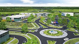 A rendering of the American Center for Mobility's planned tech park.