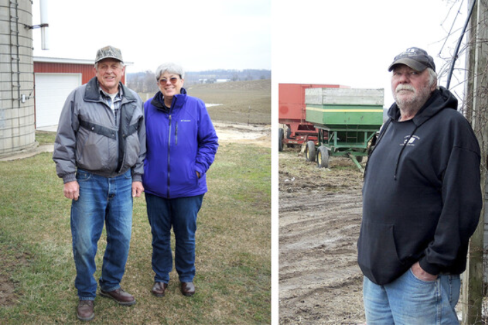  Mark and Norma Jongekrijg (left) and Tom Holstege (right) have successfully protected their land’s agricultural legacy. 