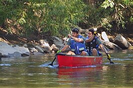 Canoeing on the Clinton River in Clinton Township.
