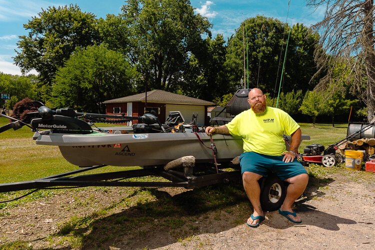 Jon Witte with his kayak.