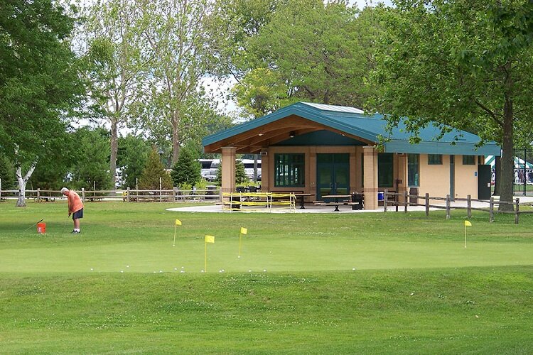 Golf at Lake. St. Clair Metropark.