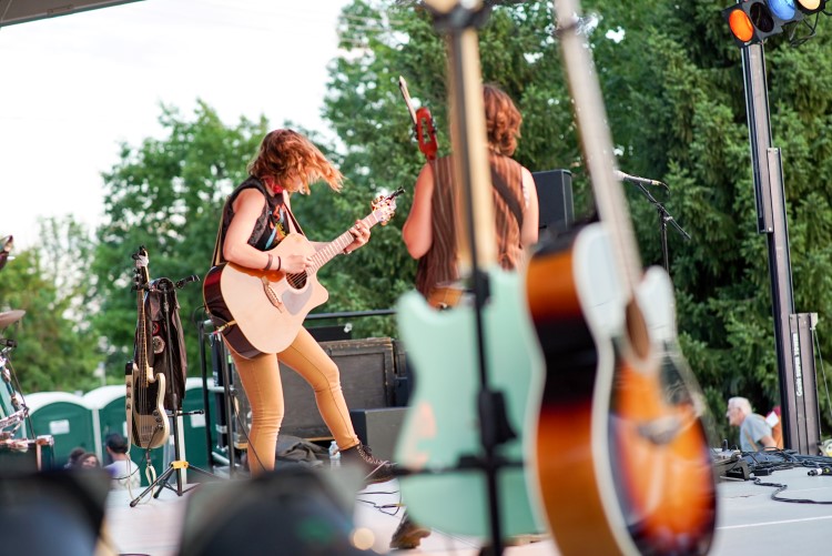 The Accidentals live on stage at Midland Riverdays