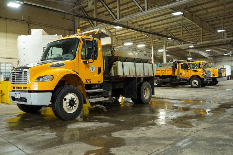 Snow removal and salt trucks often work in 16 hour shifts when bad weather calls.