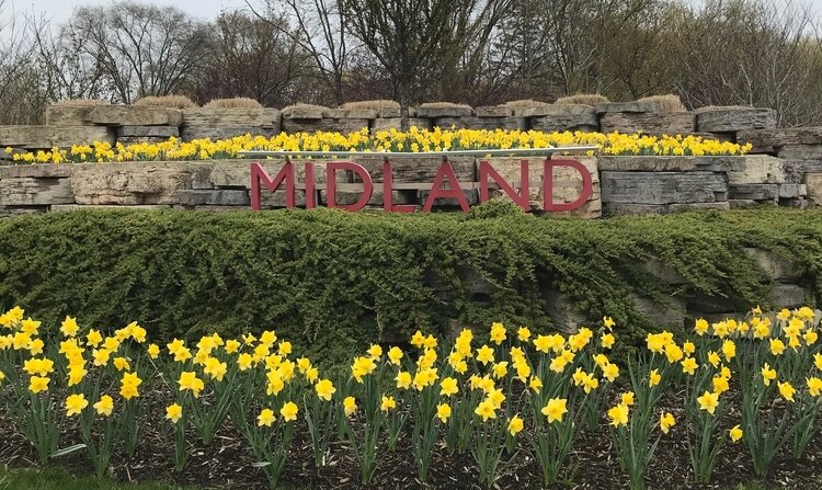 The City of Midland has planned landscaping at all of Midland's entry points.