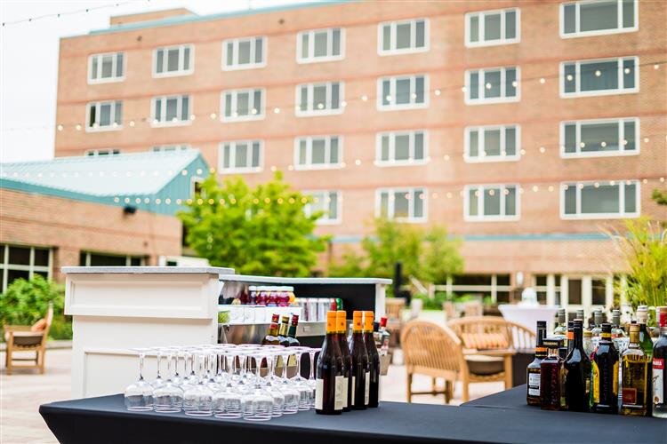 The courtyard of the H Hotel during the recent “Dinner on Main” event to benefit the area’s cancer services.