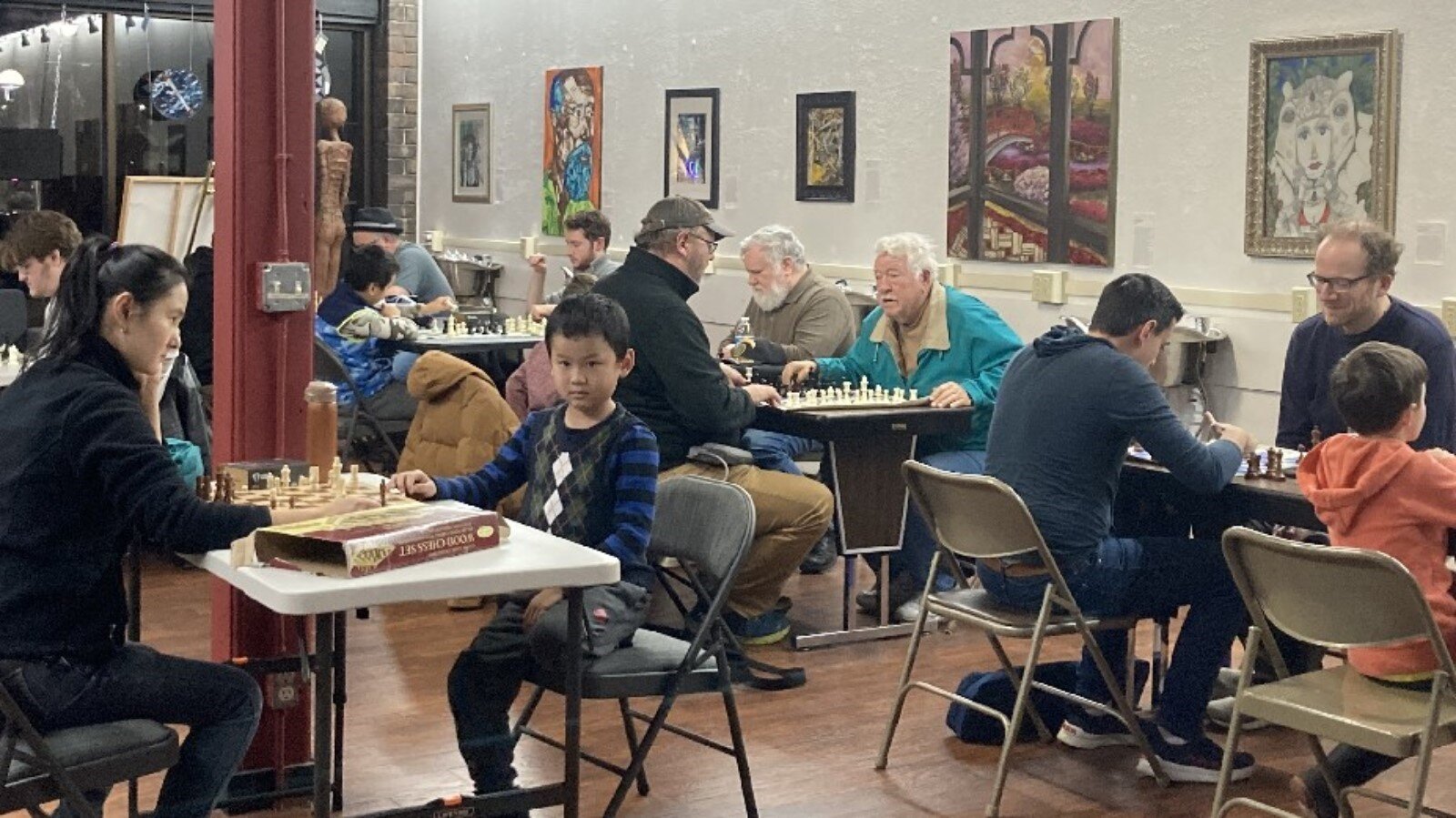 The Midland Chess Club meets on Thursdays from 7:00-9:00 pm at Creative 360 in downtown Midland.