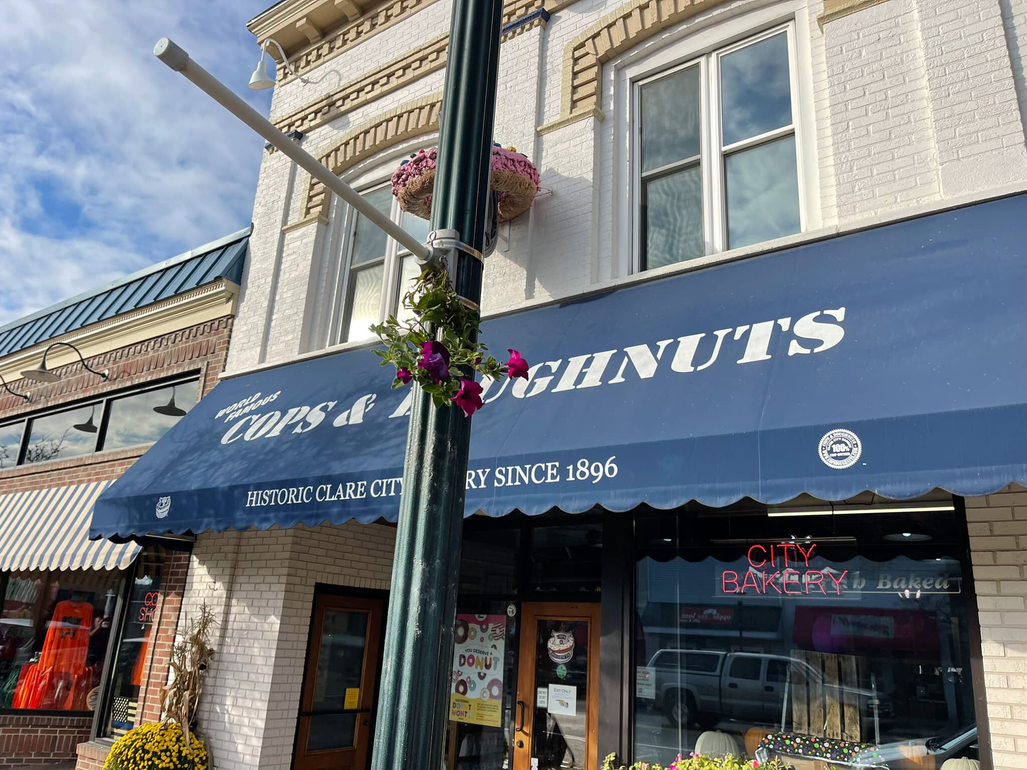 The original Cops & Doughnuts in downtown Clare.