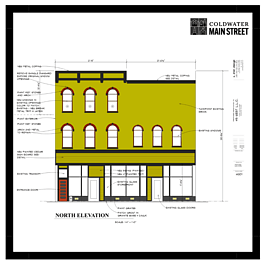 Designs for 49 W. Chicago St. in downtown Coldwater.