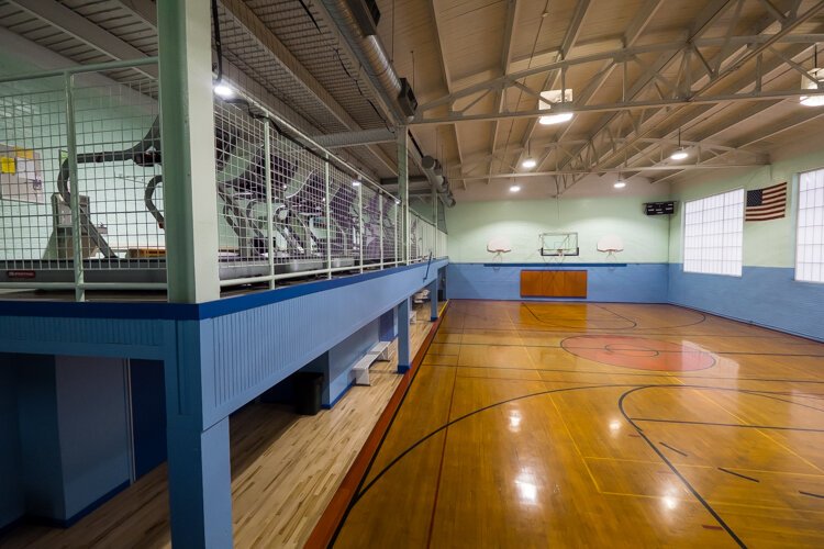 One option available at the Harbor Beach Community House is a full-sized gymnasium with a small workout room.