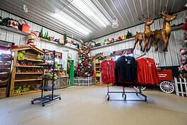 The gift shop at Rooftop Landing Reindeer Farm.
