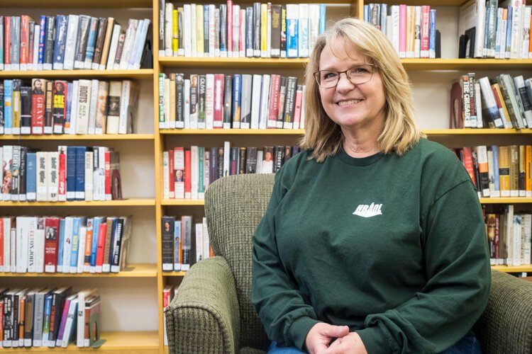 Vicki Mazure is the library director at the Harbor Beach Community House and also manages the building.