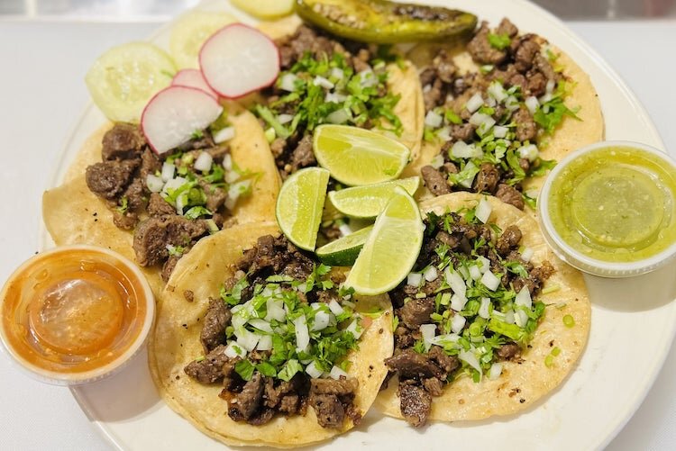 Mexican-style tacos are also available at Monarca's.