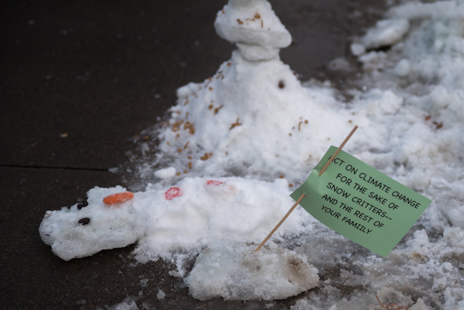Activists used signs to convey various messages on the urgency of climate action to the public.