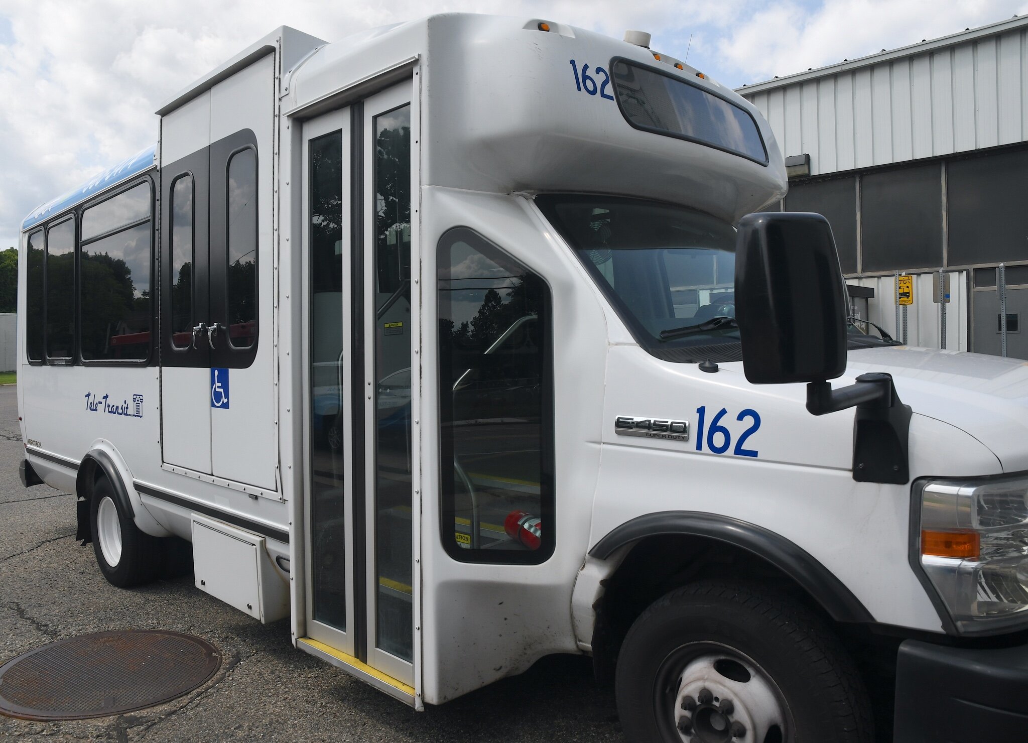 A vehicle in the fleet operated by BC Transit.