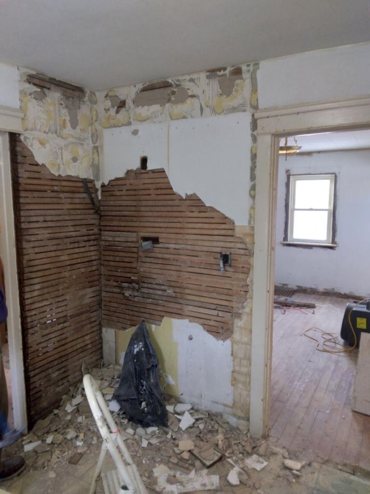 Photo inside the house at 238 Greenwood Avenue before the church began renovating it
