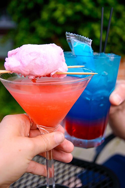 The Cotton Candy Martini and the Bomb Pop Drink! Both were two of the featured beverages in the Village of Lexington's social district for the 4th of July weekend.