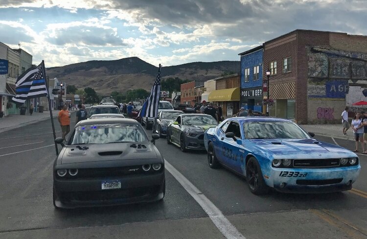 Cars line up to begin the day's challenges during the 2018 Rally North America event.