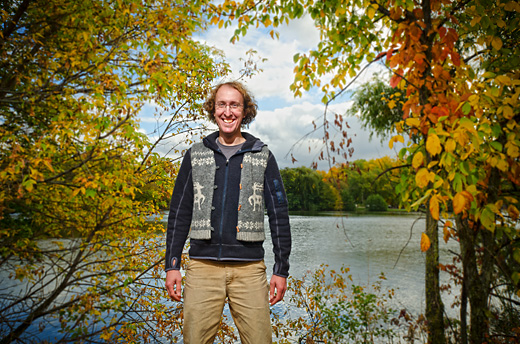 Jason Frenzel at an Adopt-A-Stream meeting for the Huron River Watershed Council