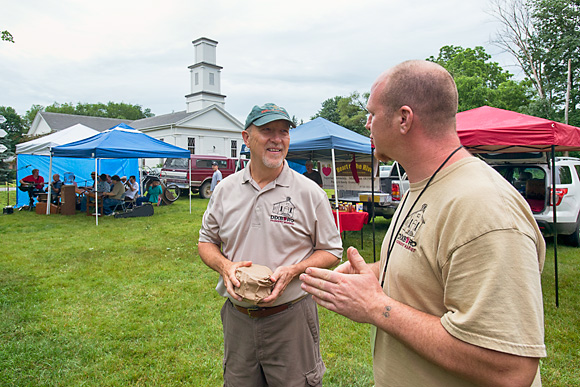 Tom Freeman and Jason Gold at the Dixboro Farmers' Market