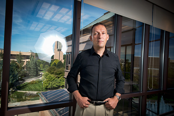 Thomas Zurbuchen at the Lurie Engineering Center at U of M's North Campus