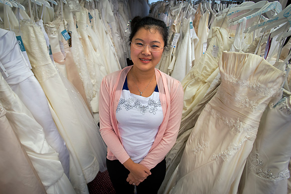 Volunteer Lu at The Brides Project Boutique