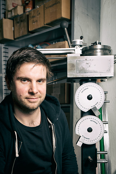 Thomas Hosford in the Ordnance Bikes Workshop