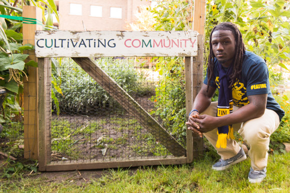 Vincent Smith at The Ginsberg Center garden at U of M