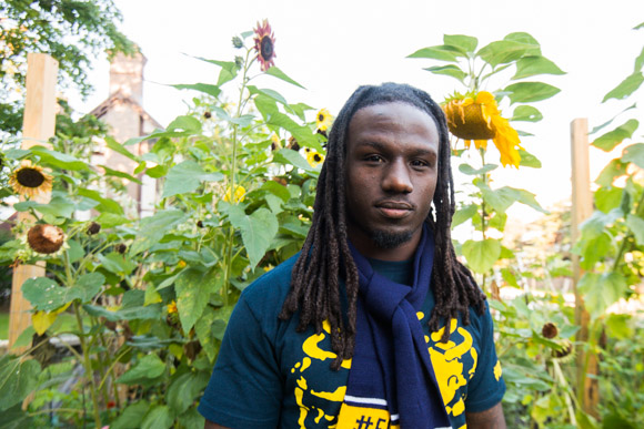 Vincent Smith at The Ginsberg Center garden at U of M