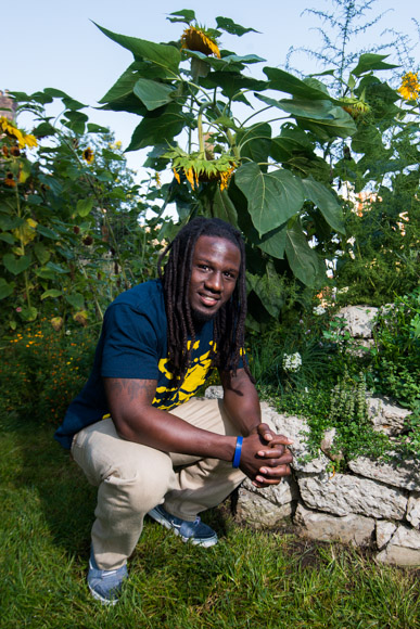 Vincent Smith at The Ginsberg Center garden at U of M