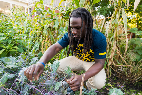 Vincent Smith at The Ginsberg Center garden at U of M