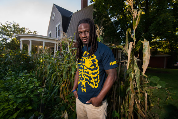 Vincent Smith at The Ginsberg Center garden at U of M