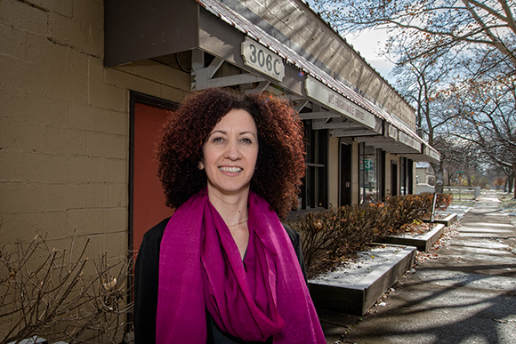 Rachel Blistein at the future Original Moxie retail space in Depot Town