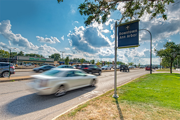 Rush hour on Washtenaw Avenue by Arborland Mall