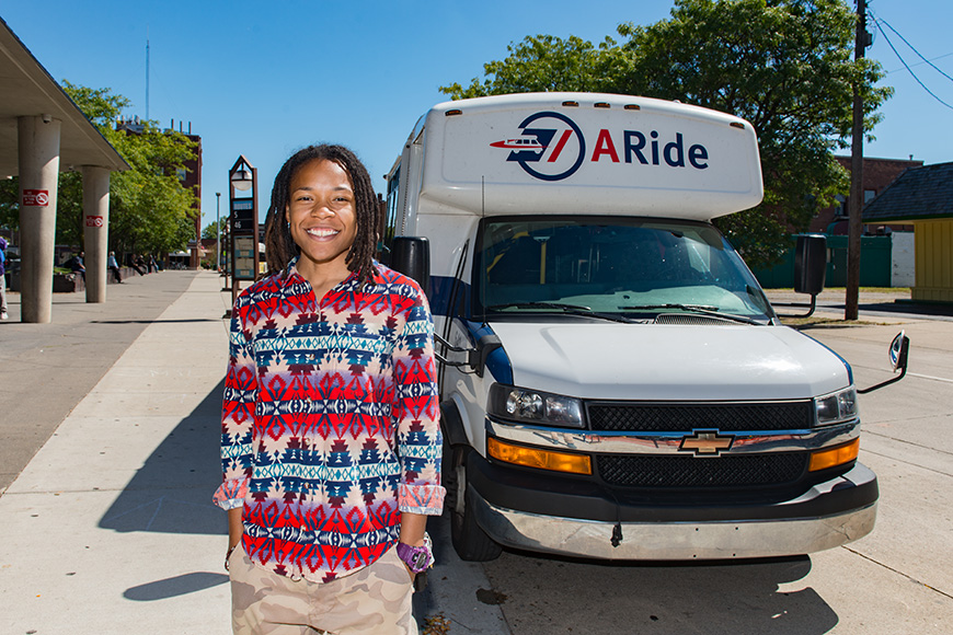 Ray Andrews at the Ypsilanti Transit Center