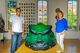 Omari Rush and Marie Klopf at the Ann Arbor Art Center