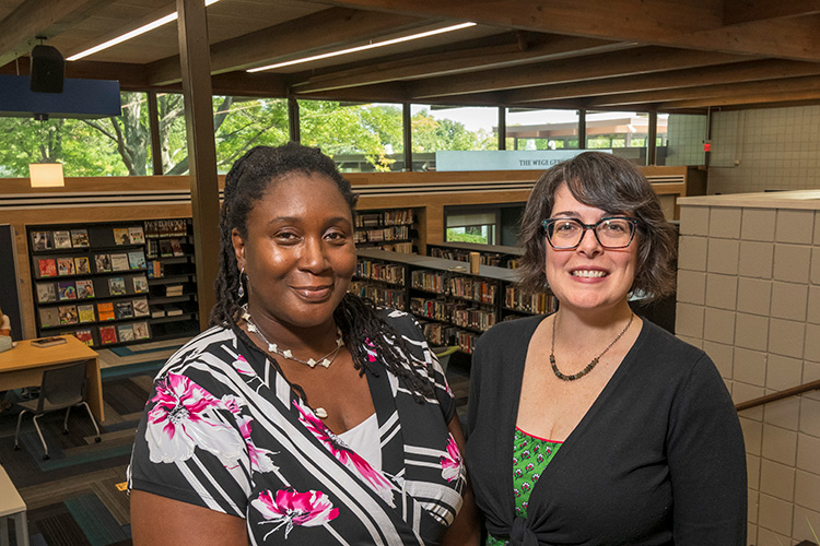 Nadine Hall and Kelly Williams at Greenhills School