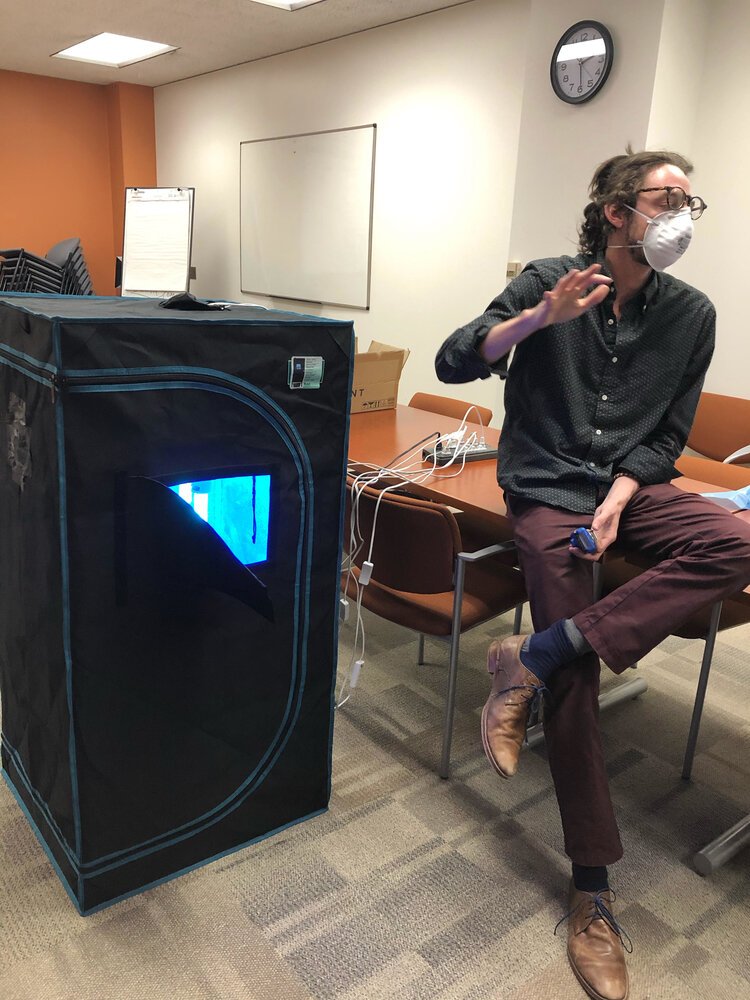 Unbelievable LLC's GLOW laundry machine uses a polychromatic light blend to clean deep within textiles. When the COVID-19 pandemic hit, the startup pivoted to support cleaning masks and PPE.