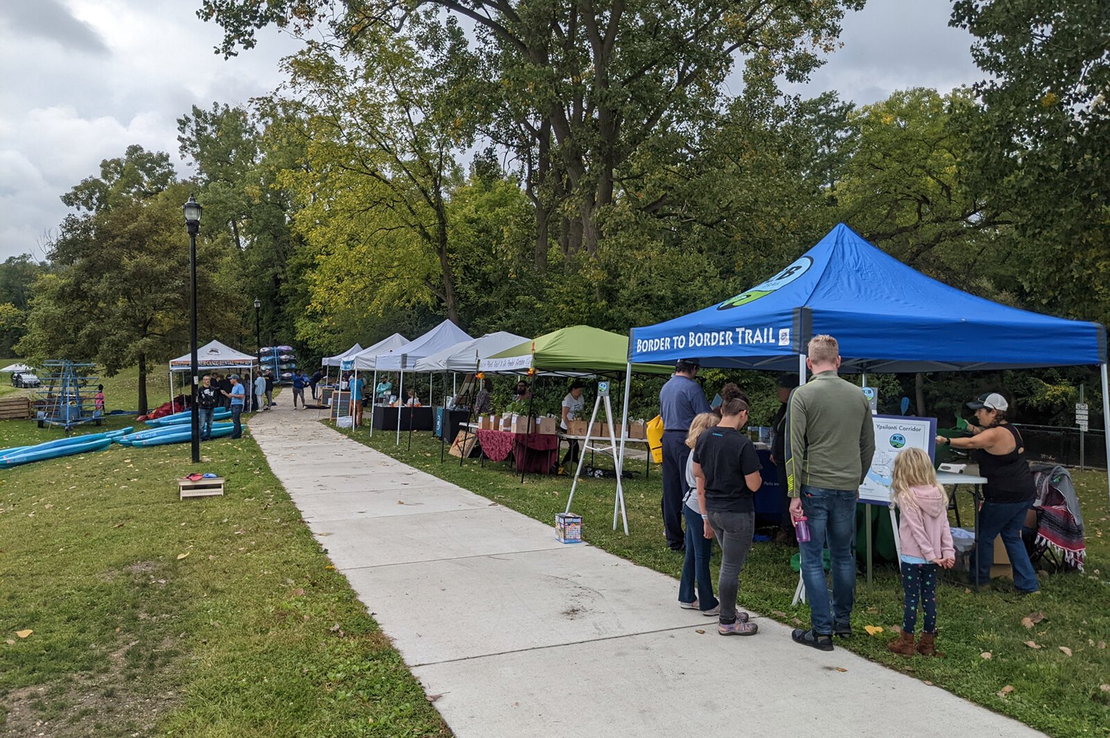 Vendors during Fall River Day.