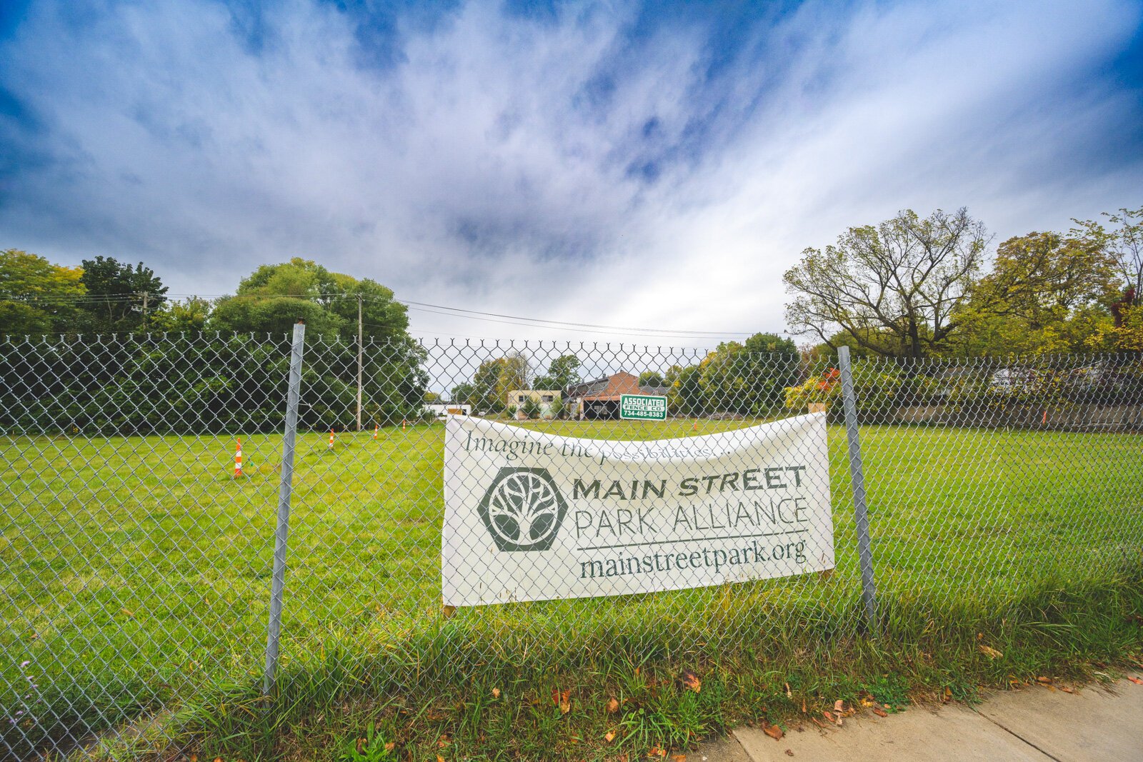 The location of a future community park on Main Street in Chelsea.