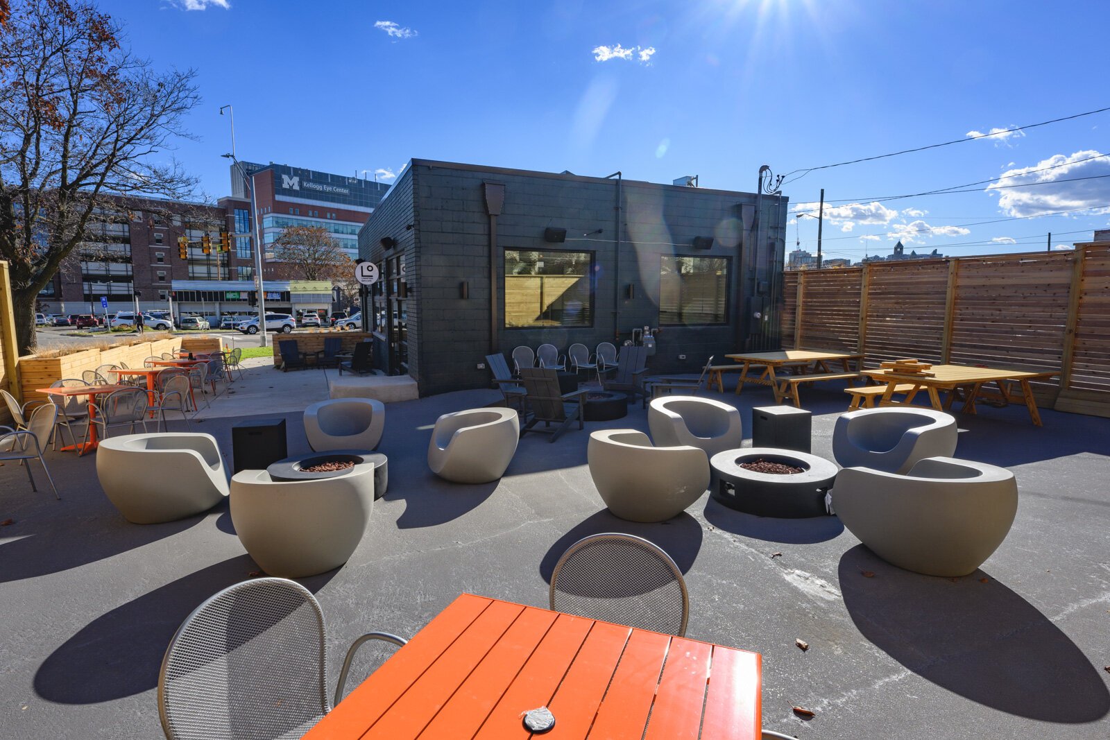 The back patio at Lowertown Bar and Cafe.