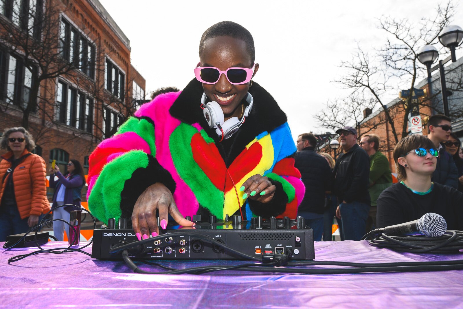 Problematic Black Hottie DJing at FestiFools 2024.