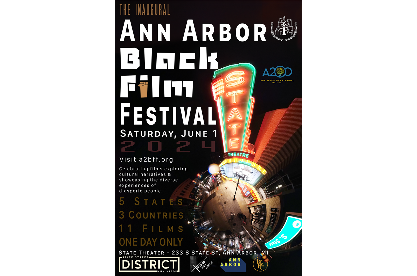 A poster for the Ann Arbor Black Film Festival.