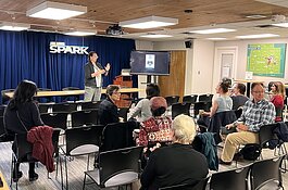 A kickoff event for the Green Business Challenge.