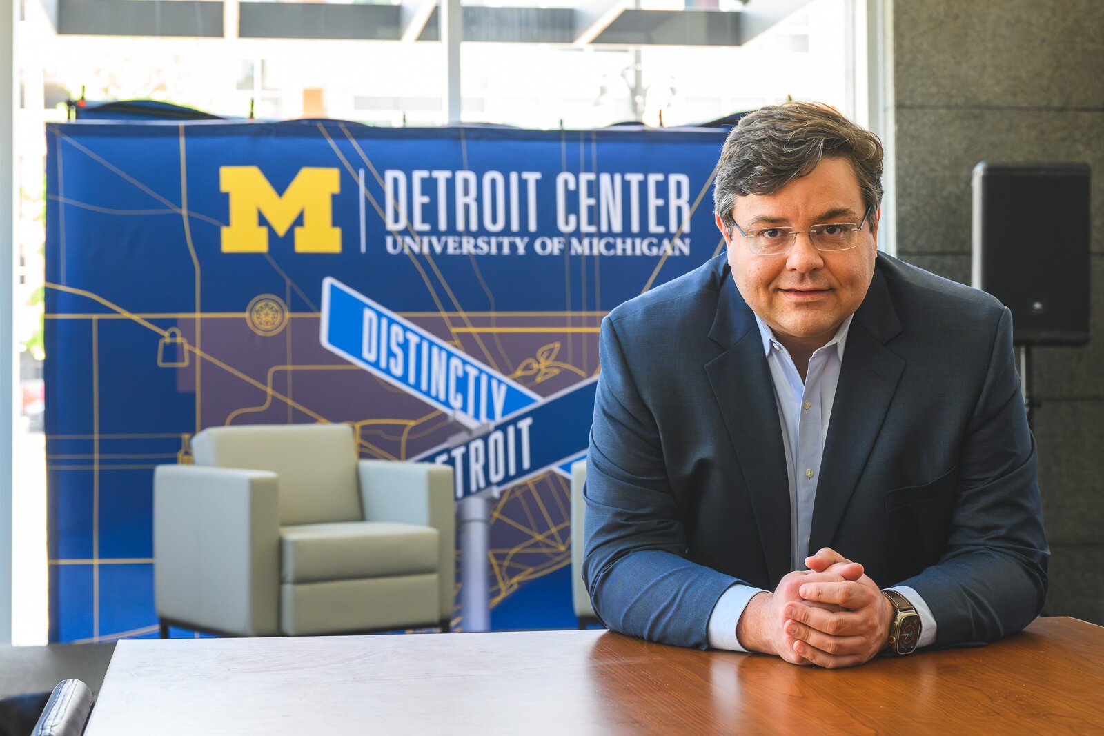 UMCI Director Scott Shireman at The University of Michigan Detroit Center.