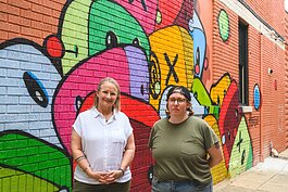Colleen Kennedy and Cat Spencer outside of the future Beara Bakes space.