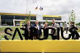 Sartorius staff at the opening of the company's new Ann Arbor facility.
