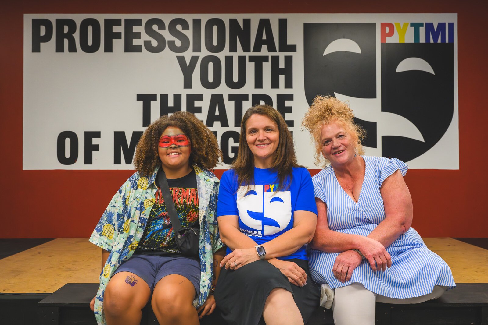 Megan Wright (center) with her daughter Adler Wright (left) and mother Catherine Wright (right).