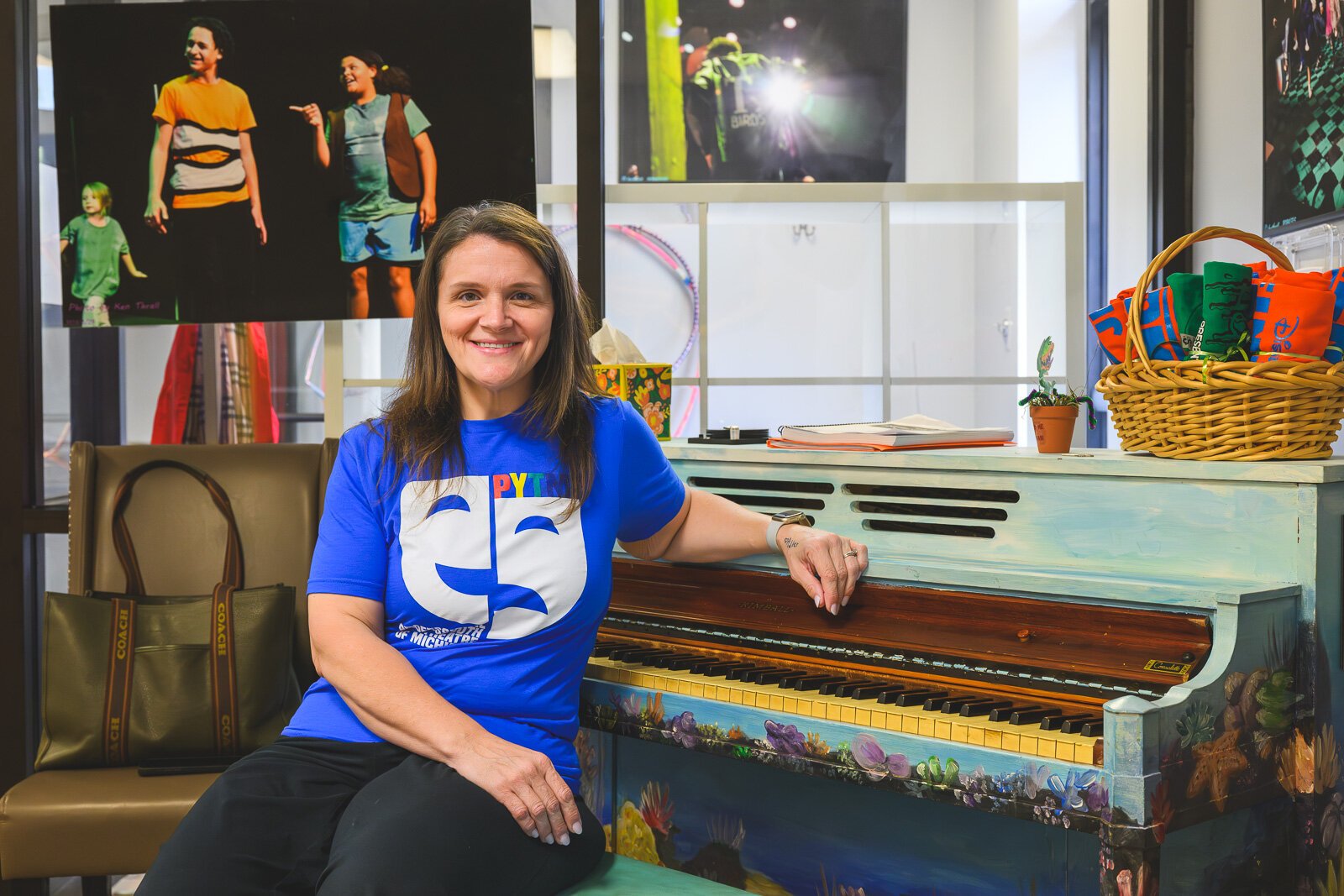 Megan Wright at the new home of the Professional Youth Theatre of Michigan on Harriet St. in Ypsilanti.